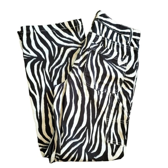 BDG Urban Outfitter Painters Pants Women's 26 Zebra Utility Pockets JJ3011 - Picture 8 of 8